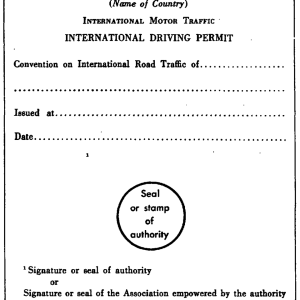 International Driving Permit (IDP) cover
